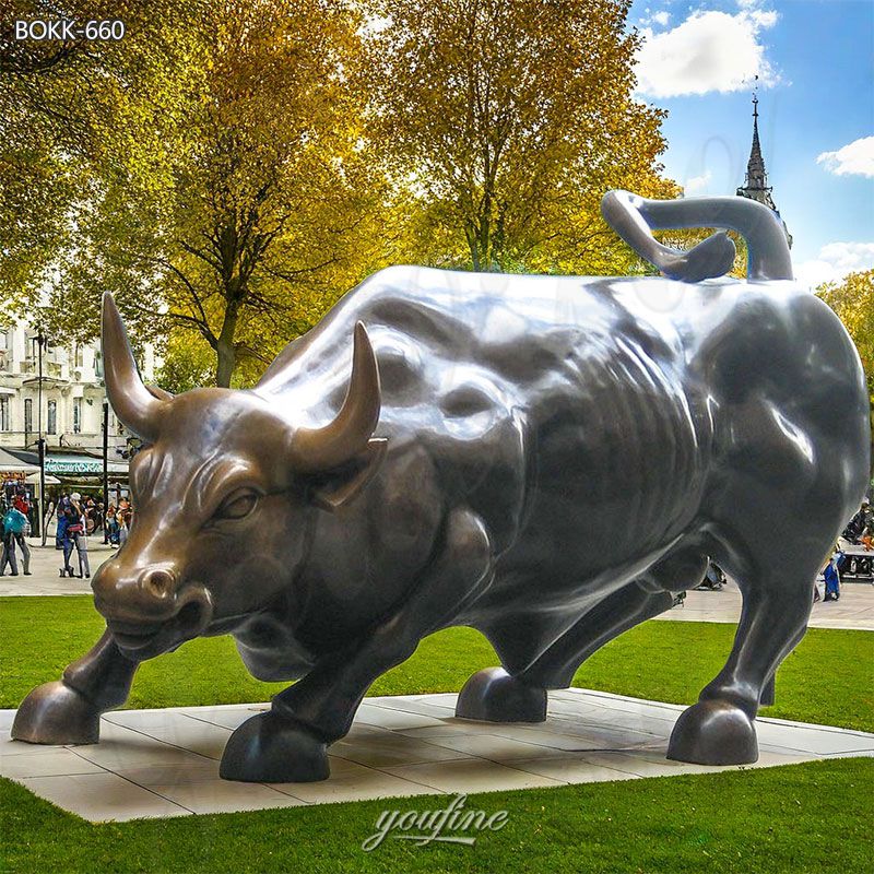 Bronze charging bull statue replica buy direct