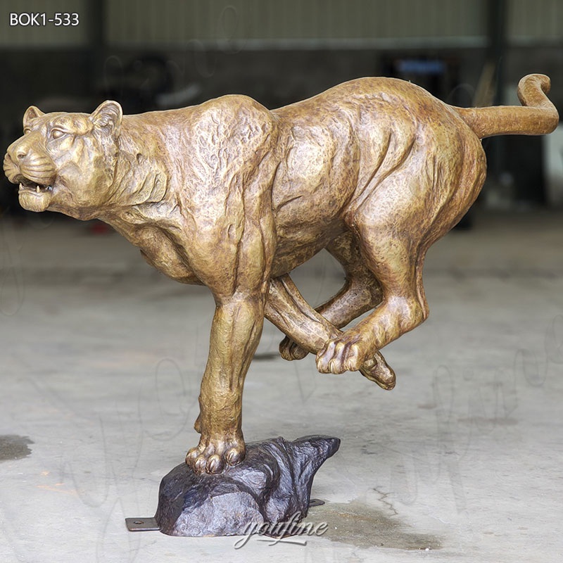 Life size mountain lion statue factory wholesale