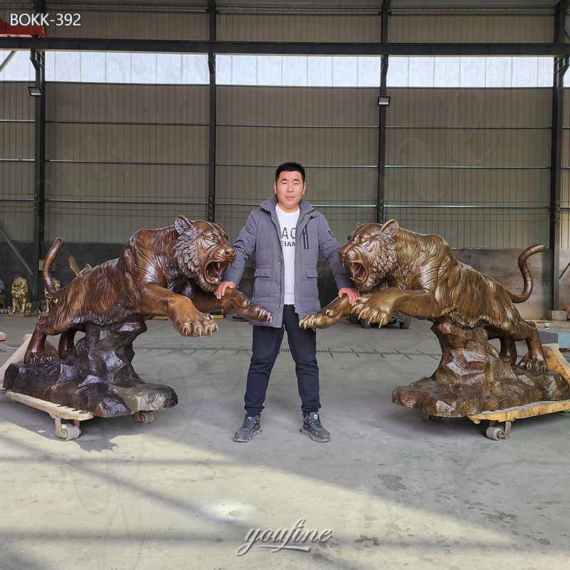 Life size bronze tiger statue for sale wholesale