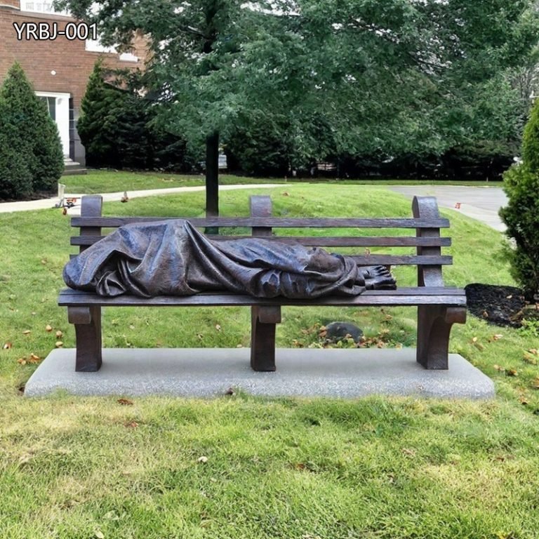 Bronze homeless Jesus statue church decor buy direct