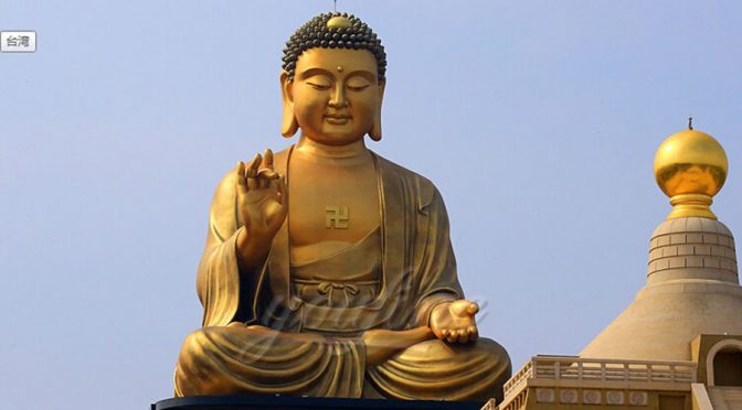 Large outdoor oriental bronze Tathagata buddha statue
