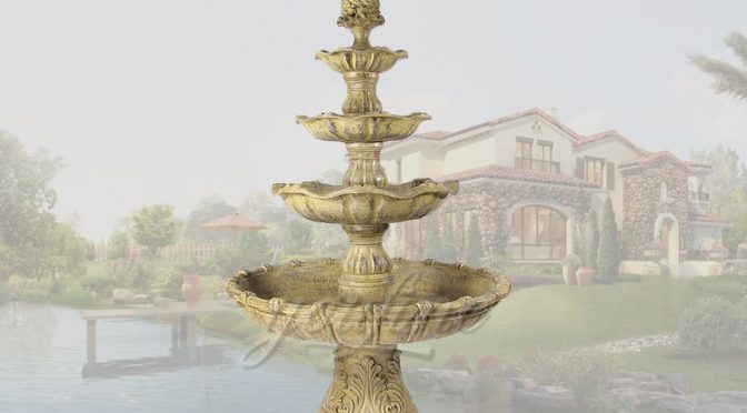 Decorative antique garden bronze tired fountain for sale