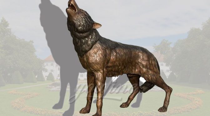 Custom life size bronze dog sculpture