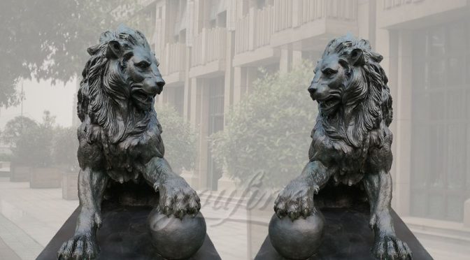 Outdoor Garden Bronze Lion statues For Sale