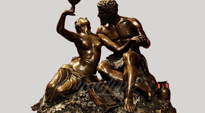 Decorative casting bronze couple life size nude statues