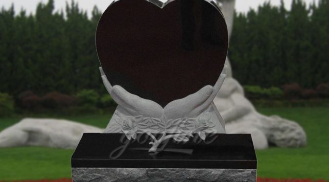 China black Granite heart headstone