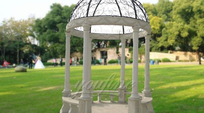 Garden decorative white marble gazebo with low price