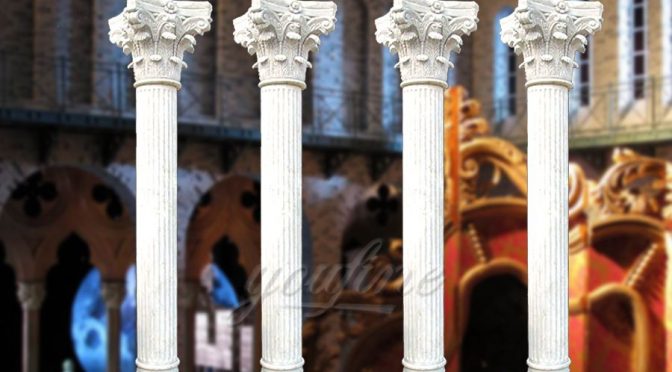 High quality roman white marble columns for wedding decoration