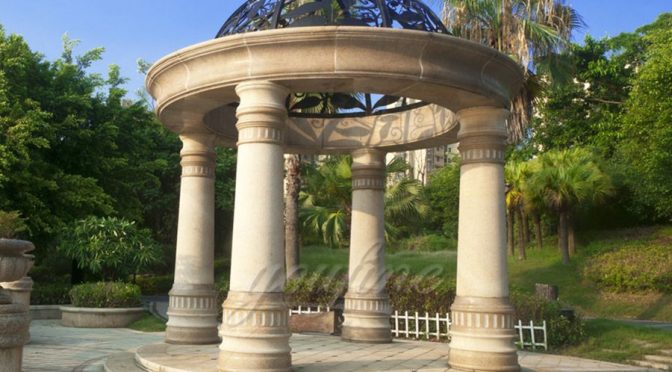 Large hot sale beige marble gazebo for sale