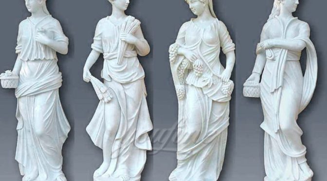 Hot sales decoration western marble statue of four season
