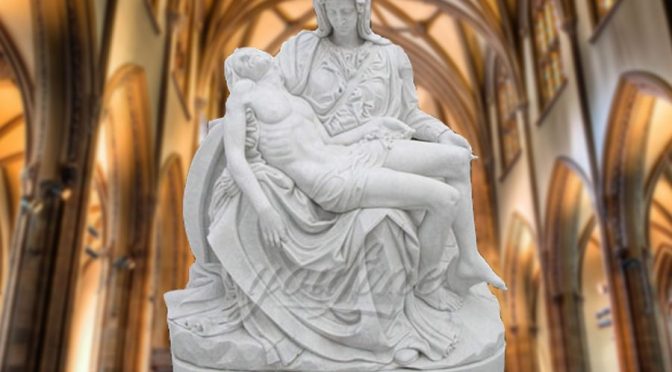 Religion Theme Stone Virgin Mary Pieta Statues